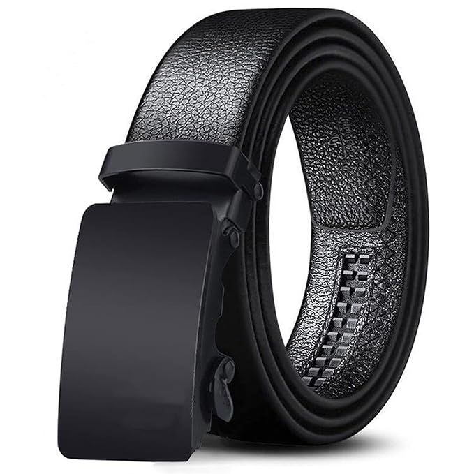 Matte Noir Plain Buckle Ratchet Belt