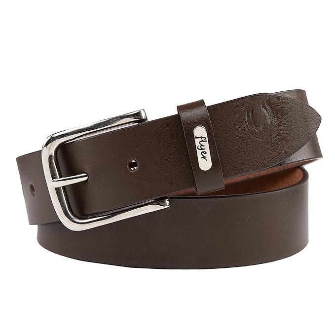 Mocha Silver Arc Casual Belt