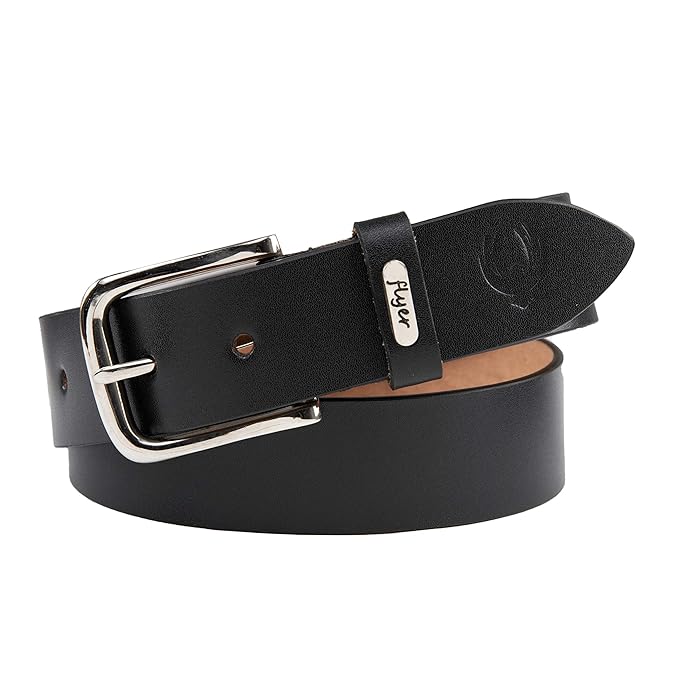 Noir Silver Arc Casual Belt